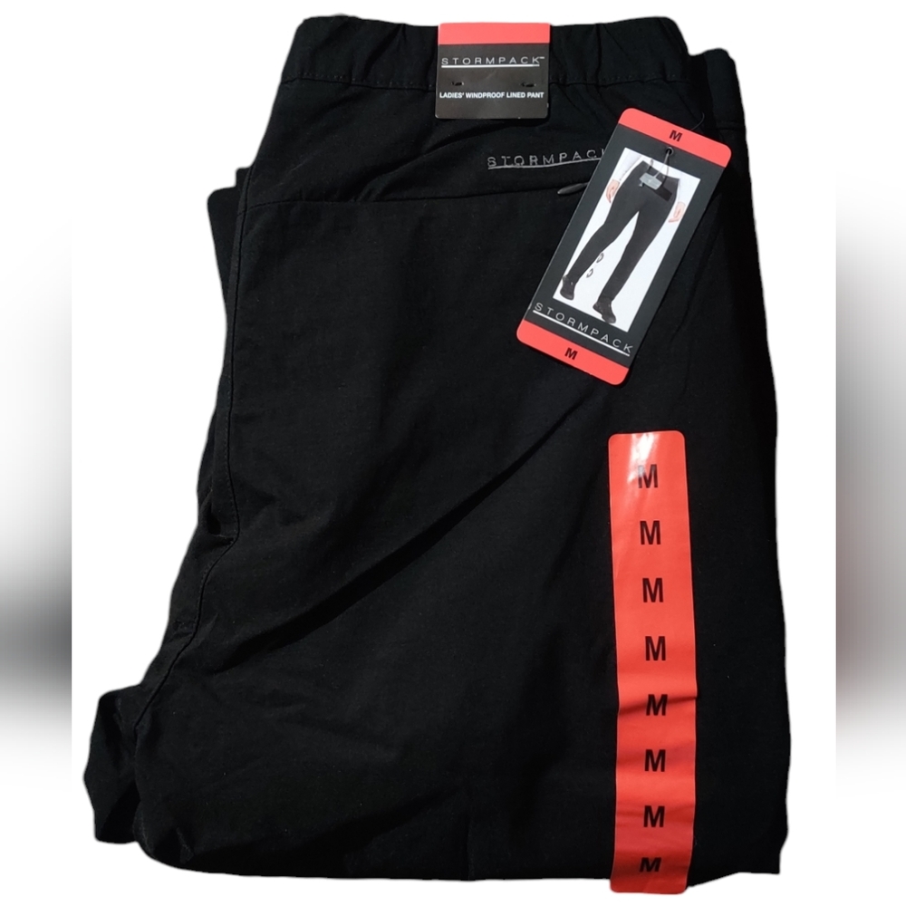 Stormpack Ladies Windproof Lined Pants (Black, M)